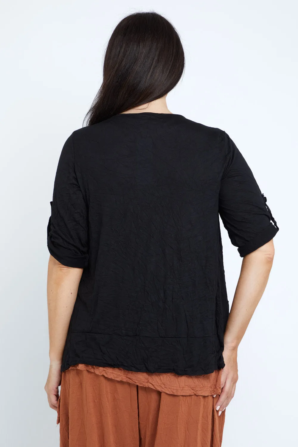 Teegan Crush Cardigan - Black