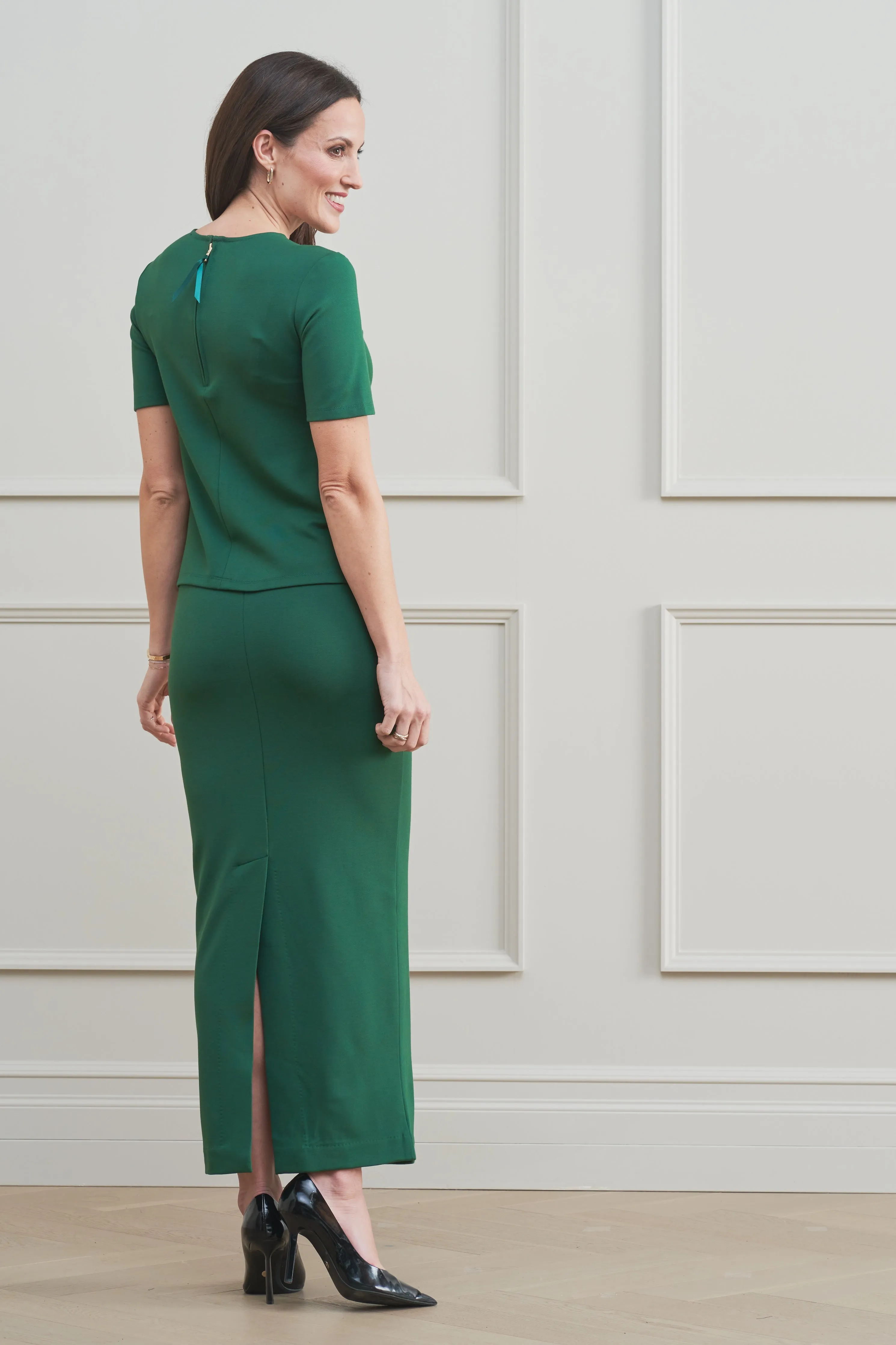 The Long Stella Skirt Forest Green