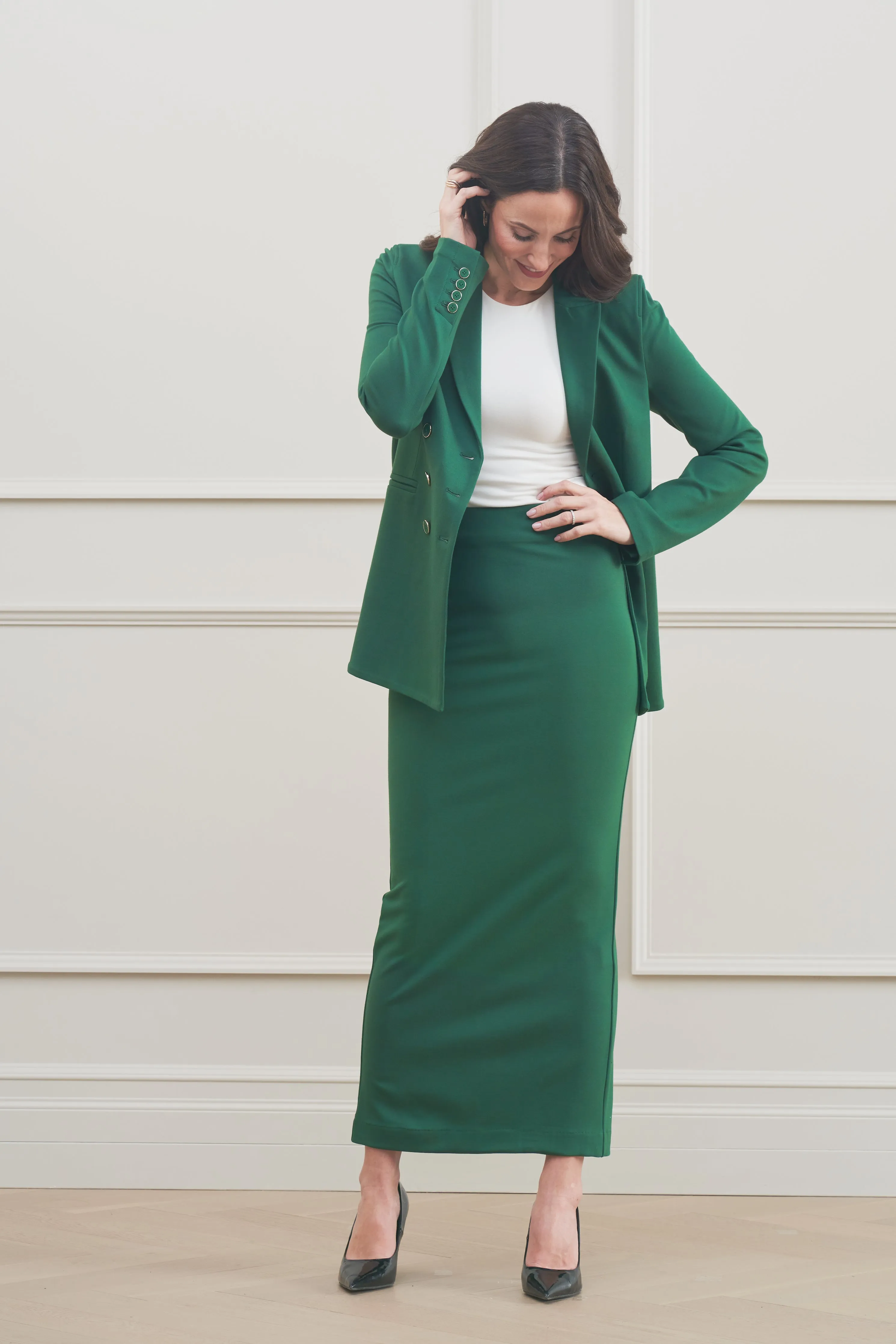 The Long Stella Skirt Forest Green