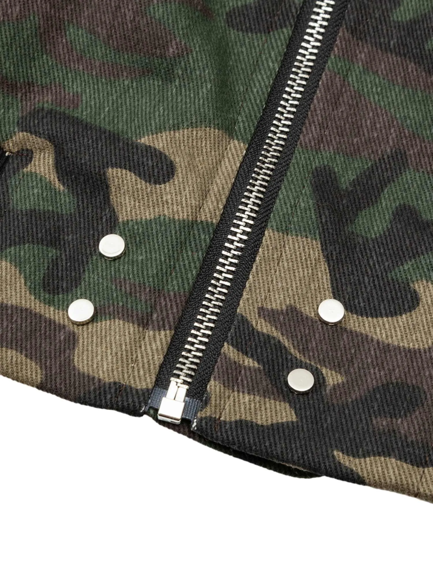 Thesupermade Cargo Camouflage Multi Zipper Bomber Jacket