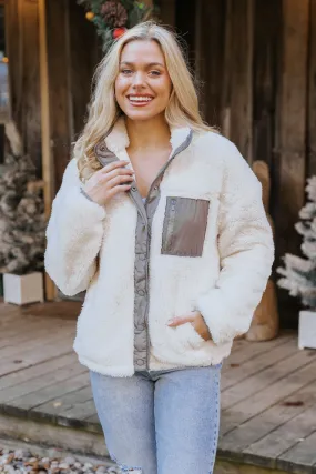 Thread and Supply Kimble Ivory Sherpa Jacket