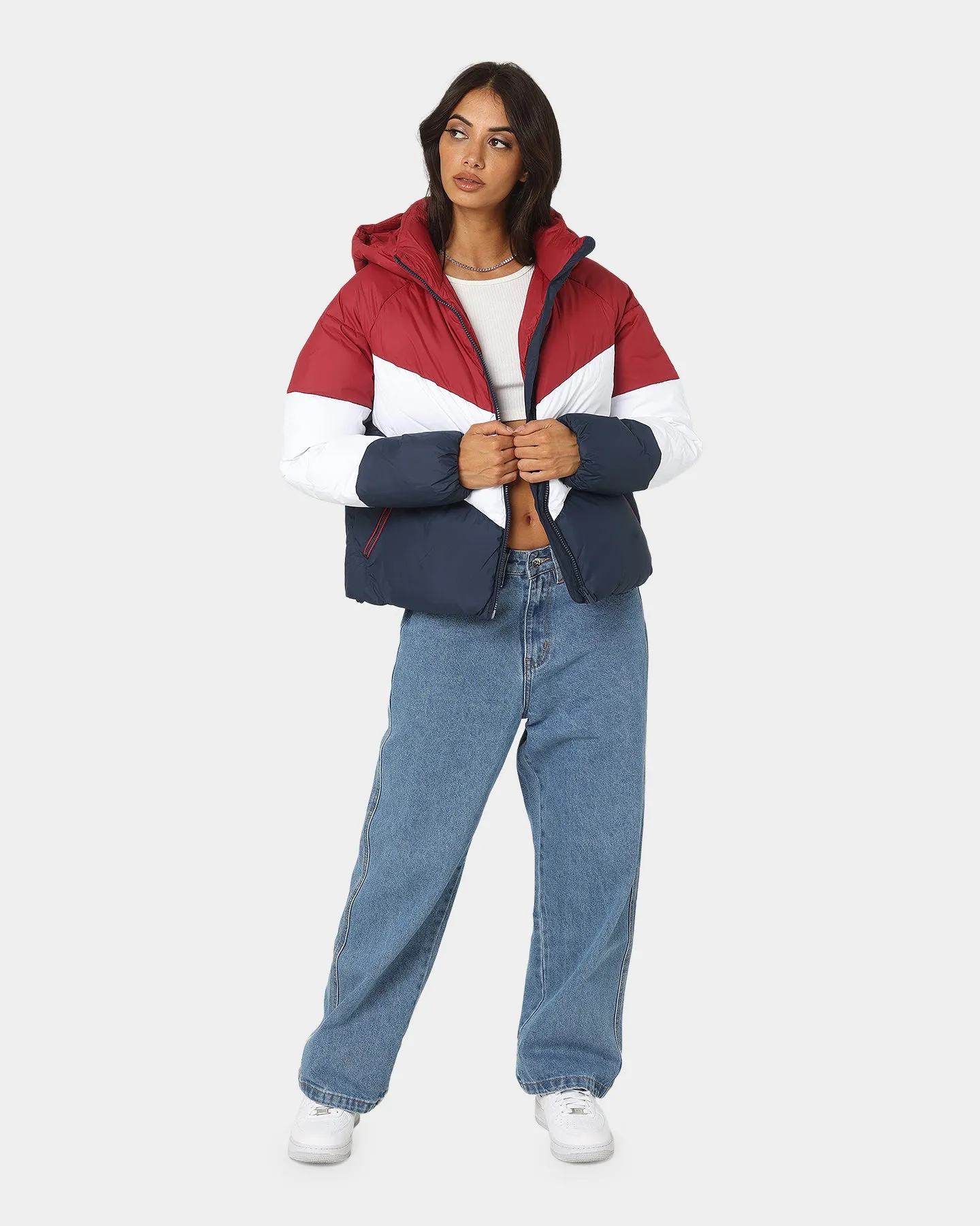 Tommy Jeans Women's Puffer Jacket Cranberry