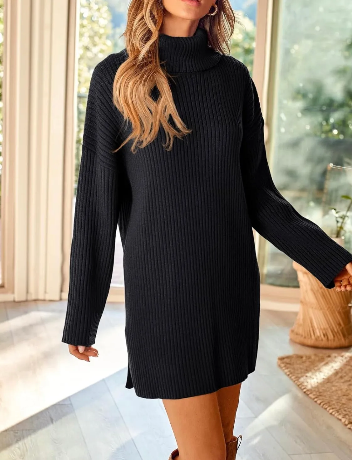 TURTLENECK SWEATER DRESS