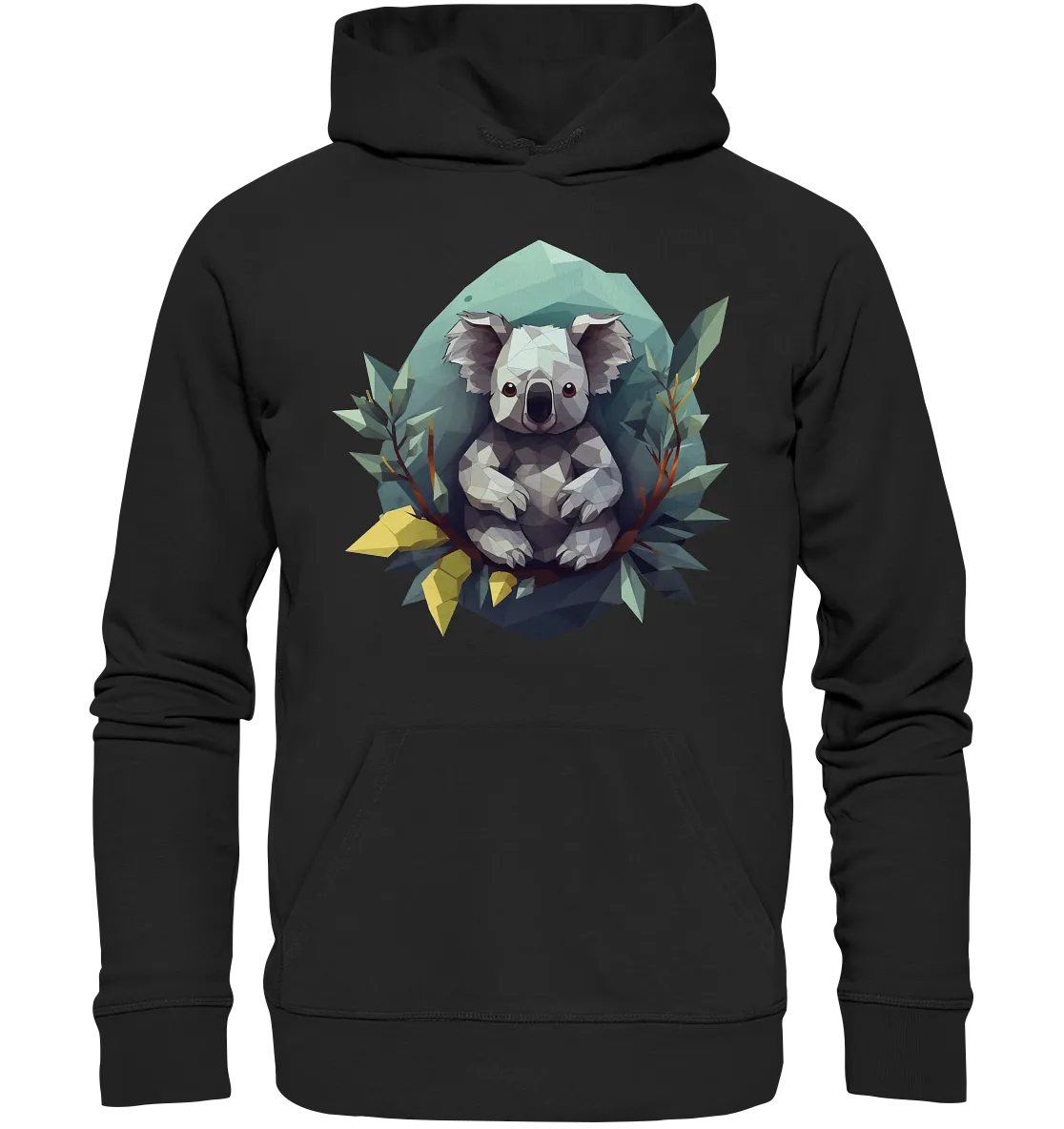 Unisex Bio-Hoodie mit Koala "Polygon Koala"