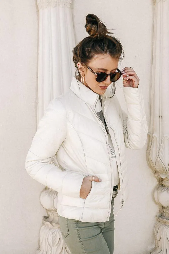 Vero Moda Danielle Puffer Jacket in Cream