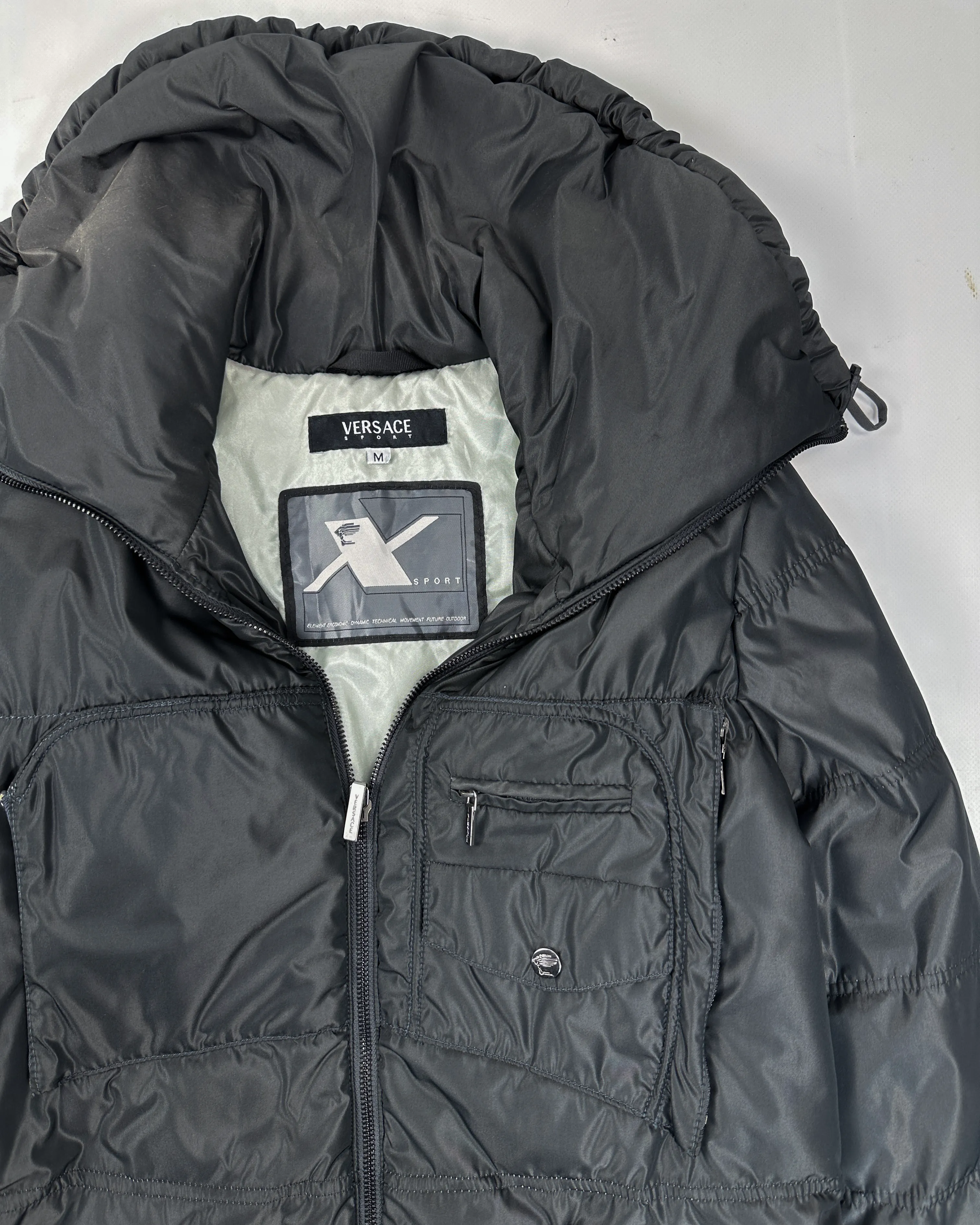 Versace Sport High-Neck Light Puffer Jacket 1990's