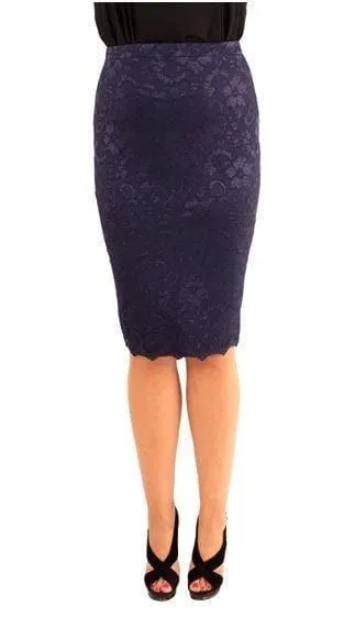 Womens Floral Lace Pencil Skirt  - UK 8