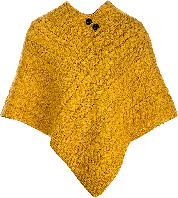 Women's Merino Wool Poncho by Aran Mills